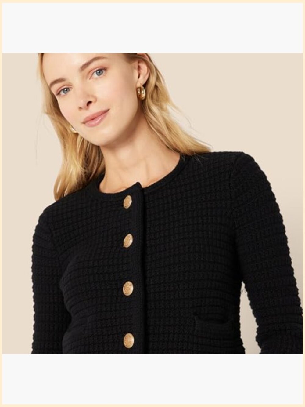 Regular-Fit Midweight Cotton Cardigan Sweater with Button Closure - Picture 3 of 7